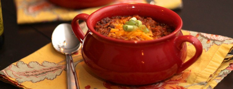Chili in a bowl